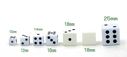Mahjong Dice, 10mm, 1 Red (Set of 100) - Great Value