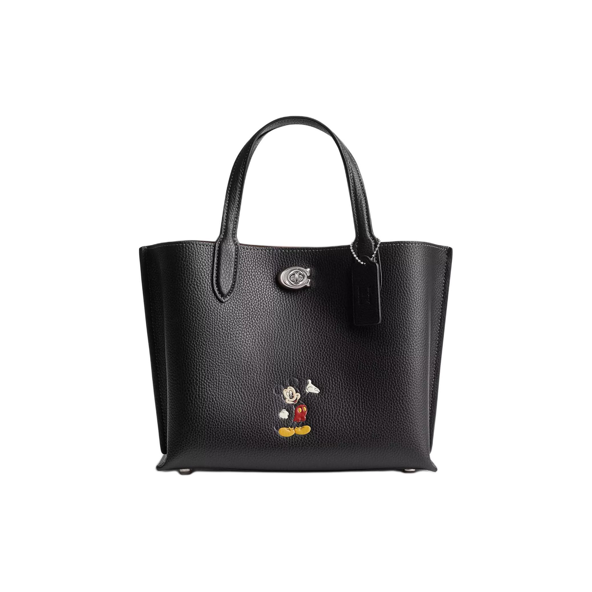 

Coach X Disney Collaboration Willow 24 Mickey Mouse Print Large Capacity Magnetic Closure Leather Tote Bag Women Tote Bags Black CQ794-LHBLC Basic Set (Bag+Dust Bag)