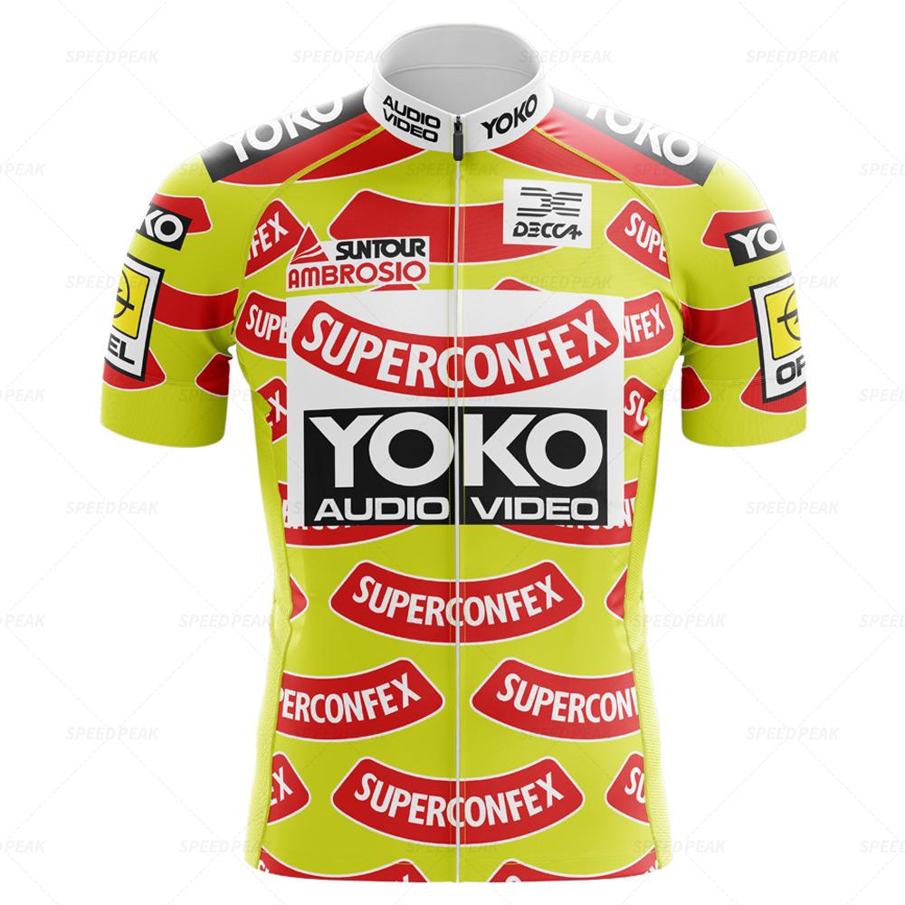 

Yellow Color bars Cycling Jersey Set Classical Bicycle Suit Bike Short Sleeve Men Bib Shorts Clothes Por Team 2026 summer breathable cycling suit set XS