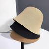 Ladies Summer All-match Shade Straw Hat Holiday Cool Hat Seaside Beach Fisherman Hat Foldable Japanese Bell-shaped Pot Femal