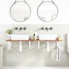 Vidaxl Wall Shelf Under Sink, Steel and Solid Acacia Wood
