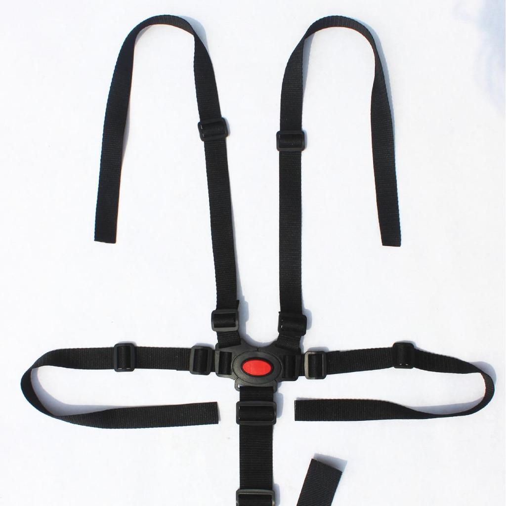 Child High Chair & Stroller Safety Strap: 5-Point Harness & 3-Point Restraint System