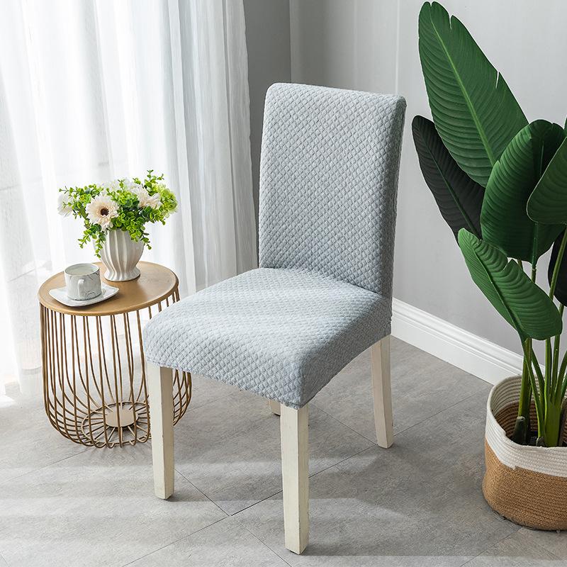 Household Joint Simple Elastic Universal Seat Cover Knitted Stool Cover Fabric Plaid Dining Chair Cover Thickened Chair Cover
