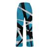 Men's Loose Casual Color Cotton Linen Trousers Elastic Tie Printed Straight Pants