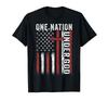 En Nation Under Gud Flagga 4 juli Patriotisk Kristlig T-shirt