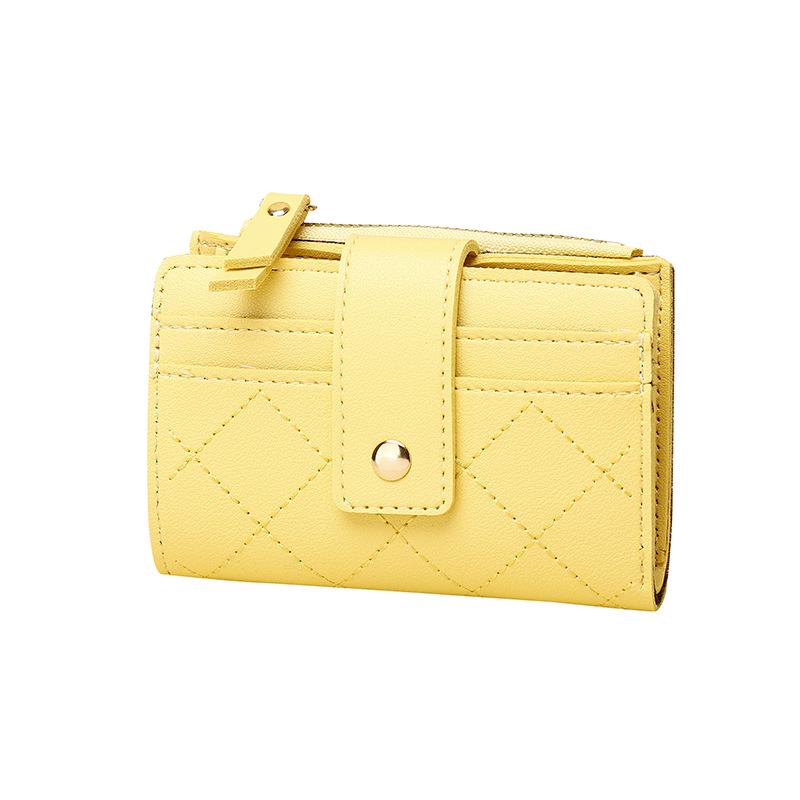 2025 Trendy Women's Short Wallet: Korean-Style Solid Color Card Holder & Coin Purse