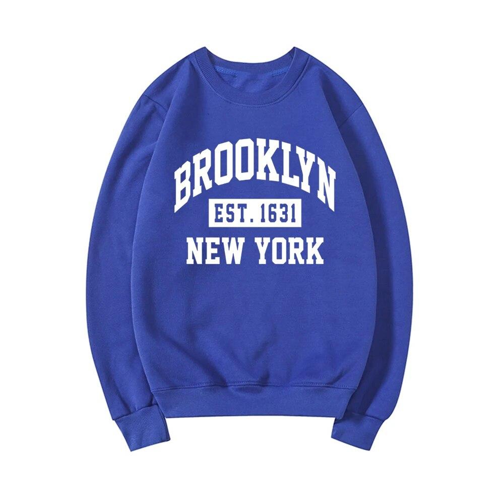Brooklyn NYC Letter Graphic Sweatshirt Brooklyn New York Shirts Hoodie NY Gift Fall Pullover Unisex Casual Streetwear Sweatshirt Unisex