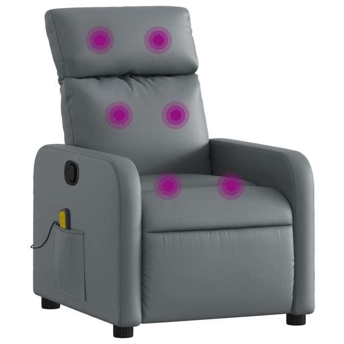 VidaXL Fauteuil de Massage Inclinable, Chaise avec Repose-pieds, Siège avec Dossier et Accoudoirs Salle de Séjour, Moderne, 374193