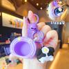 Resin Puff Playful Dog Keychain Colorful Cartoon Style Cute Key Ring Decorative Charm