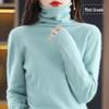 Women's Cashmere High Neck Sweater, Loose Fit, Short Mink Velvet Knit, Base Layer Wool Pullover for Autumn and Winter.