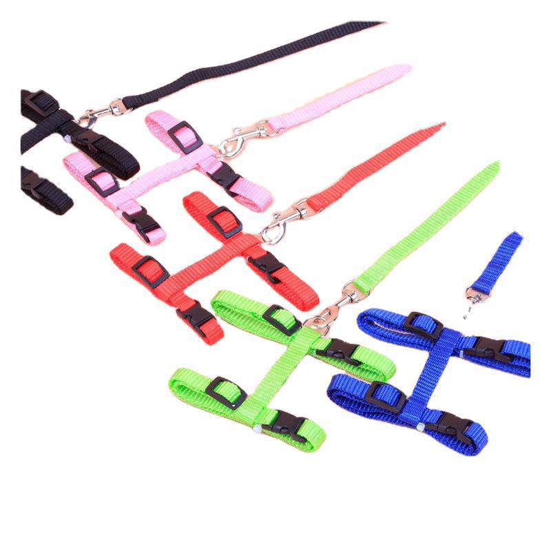 Cat Leash & Harness Set: Adjustable Walking Rope & Pet Chest Harness with Optional Colors