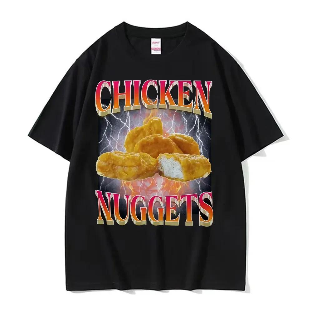 Funny Chicken Nuggets Vintage Style Meme Graphic Tshirt Women Hip Hop Gothic T Shirt Fashion Harajuku Kawaii Y2K Clothing