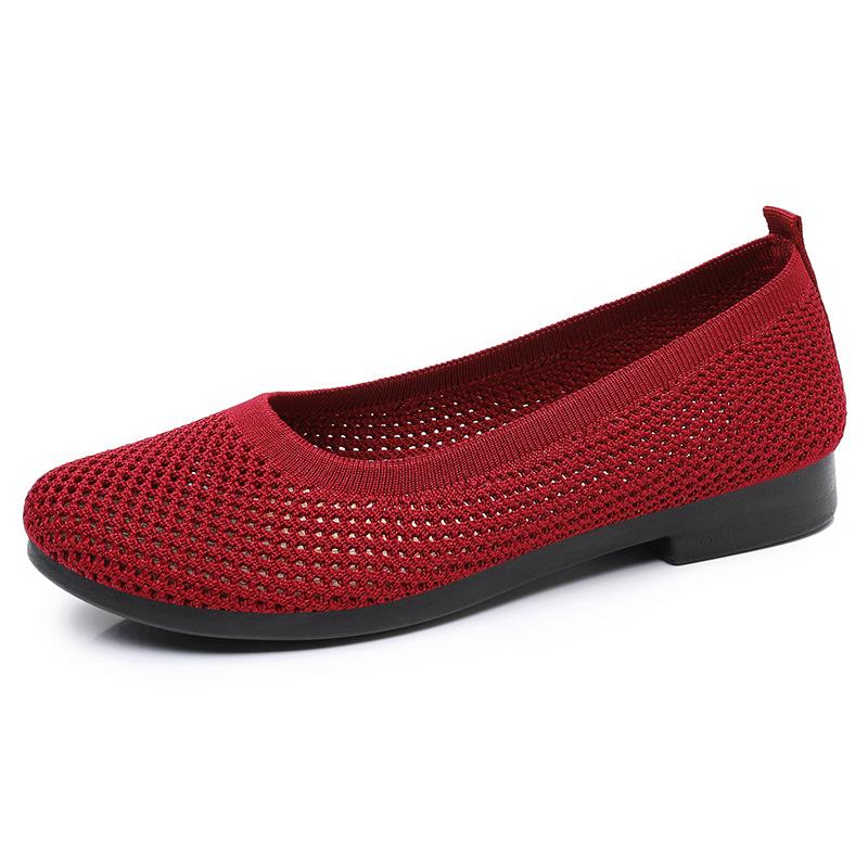 Women's Shoes for Summer New Versatile Style One-foot-wearing Breathable Mesh Shoes High-end Flat Sole No Tired Feet Soft Sole Mother's Shoes