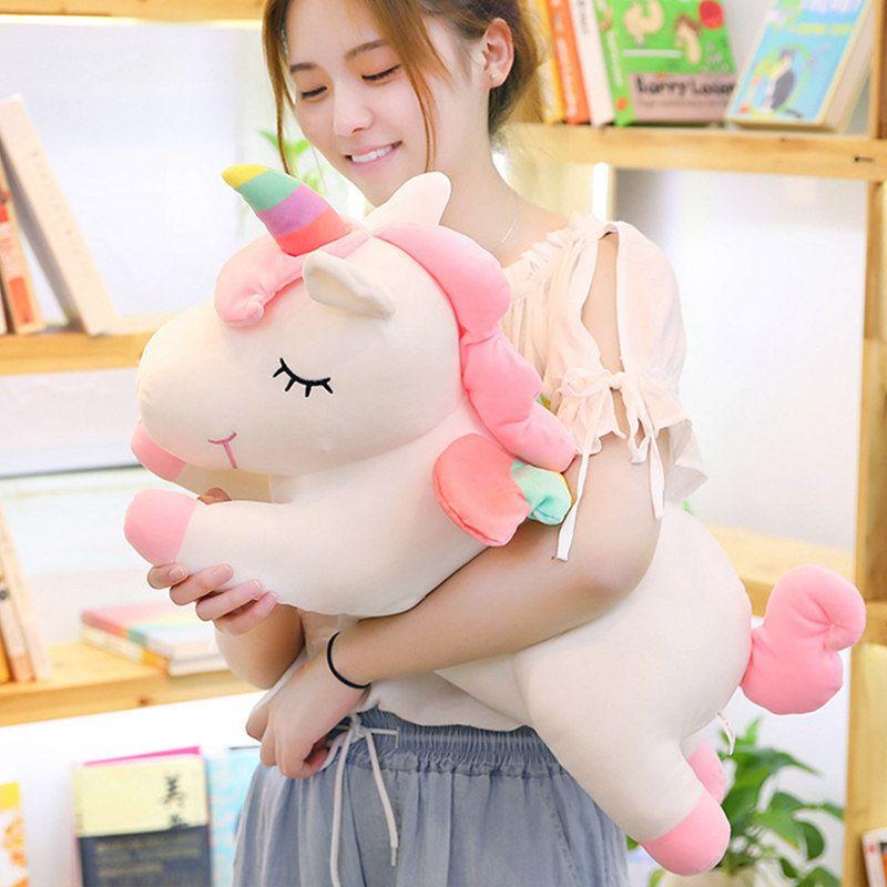 Toy Stuff Unicorn Stuffed Doll Plush Pillow Cushion Kids Grils Gift Birthday