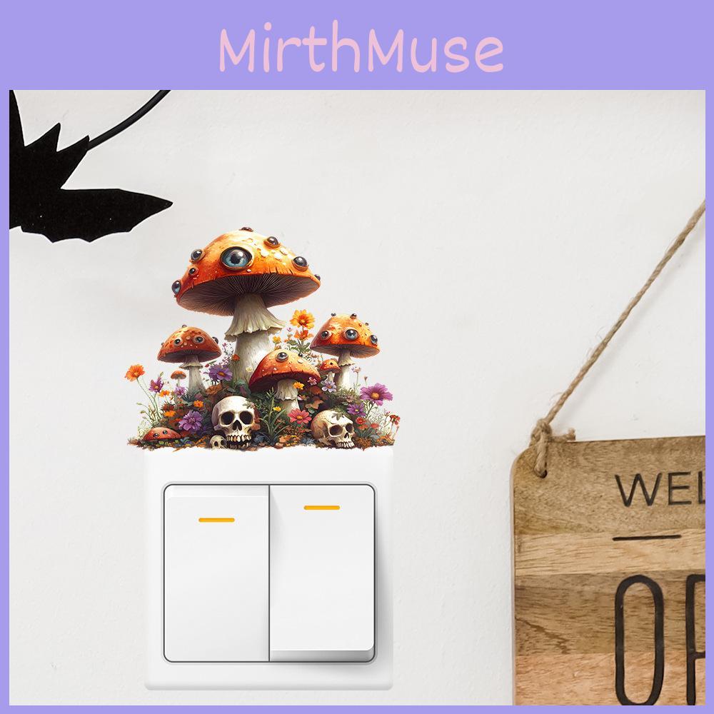 Mushroom Eyeball Halloween Skull Sticker Pvc Living Home Decor Wall