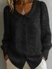Trendy Linen Button-Down Shirt for Women - Short Sleeve Loose V-Neck Summer