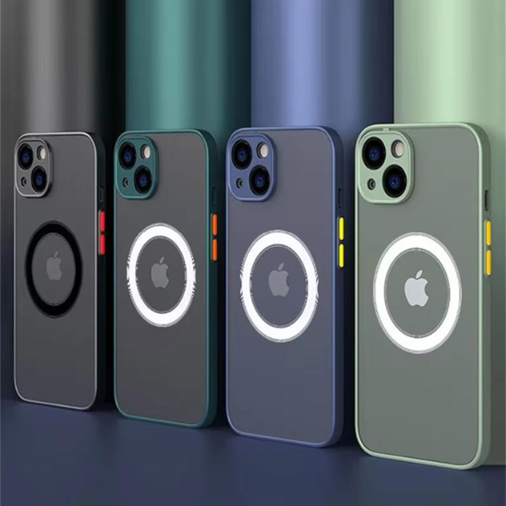 Shockproof Case For iPhone 16 Pro Max 15 14 13 12 11 ProMax Mini Plus Phone Magnetic Wireless Charge For Magsafe Hard Back Cover