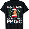 Melanin Girl Magic Black Mrs Claus Fun Hair Christmas Dreads T-Shirt