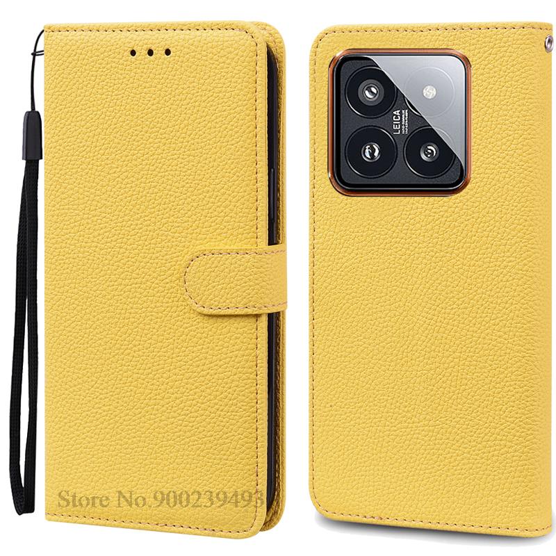 Mi 14 Mi14 Xiaomi14 Pro Case For Xiaomi 14 Case Leather Wallet Flip Case For Xiaomi 14 Pro Cover Coque For Xiaomi Mi 14 Fundas