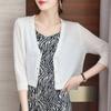 Women Sweaters Cardigans 2025 Autumn Winter V-Neck Black White Knitted Sweater Women Tops Cardigan JJ154