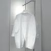 Weiße Blusen für Damen Oversized Tops Streetwear Koreanische Mode Freizeithemden Geschlitzt Unregelmäßig Vintage Bluse