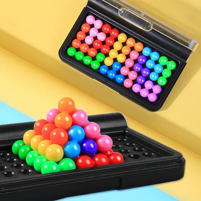 3D Stereoscopic Puzzle Board Game - Classic Pyramid Board - Pearl Logical Thinking - Children's Pyramid Beads - Montessori Toy -