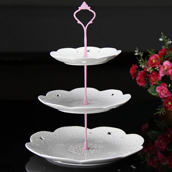 1 Set 2 oder 3 Etagen Süßigkeiten Candy Cupcake Tablett Hochzeitsparty Kuchen Ausstellungsständer