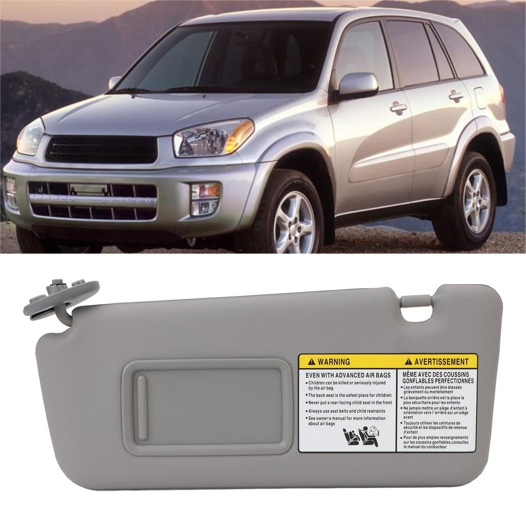 7432042420B0 Gray Left Driver Side UV Proof Easy Install Colorfast Sun Visor with Makeup Mirror for  2004 To 2005