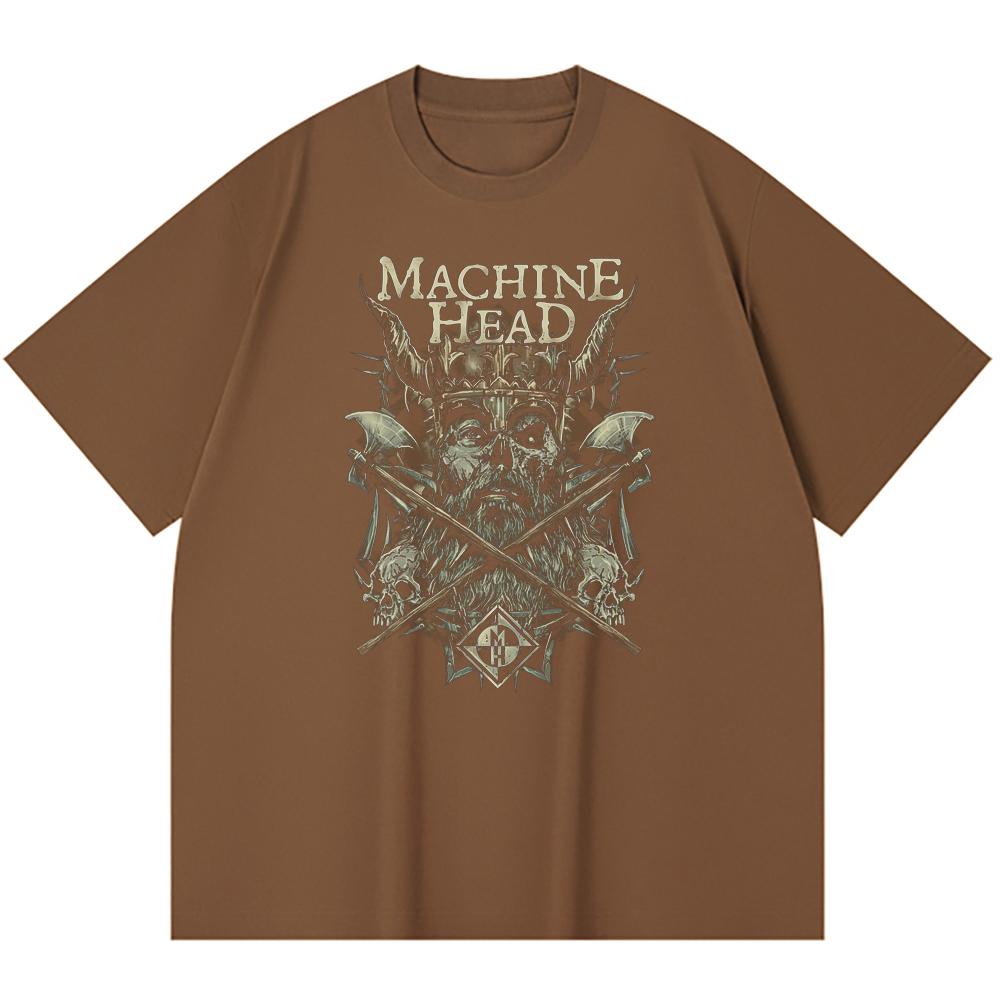 230 g/m² 100% katoenen heavy metal T-shirt met rockband- en popmuziekprint, unisex T-shirt van zwaar katoen.