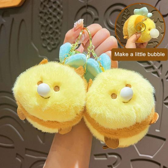 

Плюшевая подвеска Furry Bee, милый брелок, подушка, мягкая игрушка для телевизора, работы, вождения, домашнего декора A