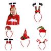 Foolscap Santa Claus Headband Plaid Christmas Cap Hair Bands Gifts Christmas Hair Hoop  Daily