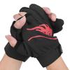 1 Paar rutschfeste Angelhandschuhe mit 3 geschnittenen Fingern, Sporthandschuhe für Outdoor-Angelausrüstung(Schwarz )