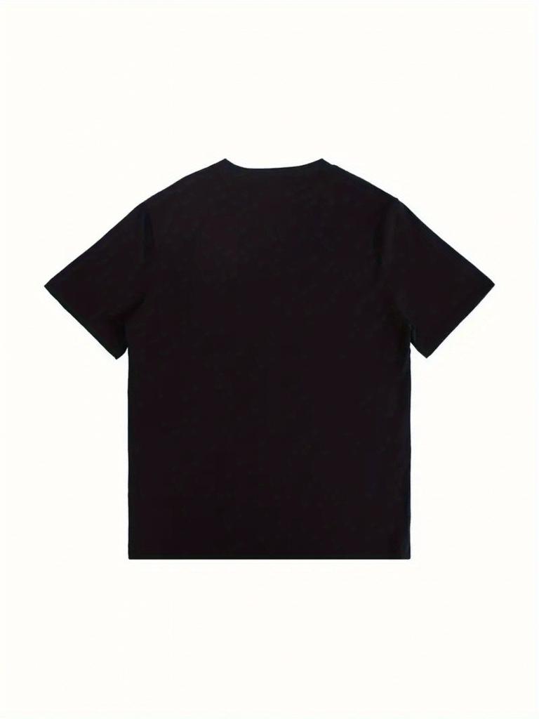 Cute Kitten Cluster Love Hearts Graphic Print Short Sleeve Crew Neck Cotton T-Shirt Casual Daily Tee