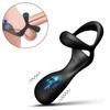3 i 1 vibrerende kuk ring mannlig vibrator penis ring forsinkelse Ejakulasjon testikkel massasje perineum stimulator Voksen sexleketøy for menn