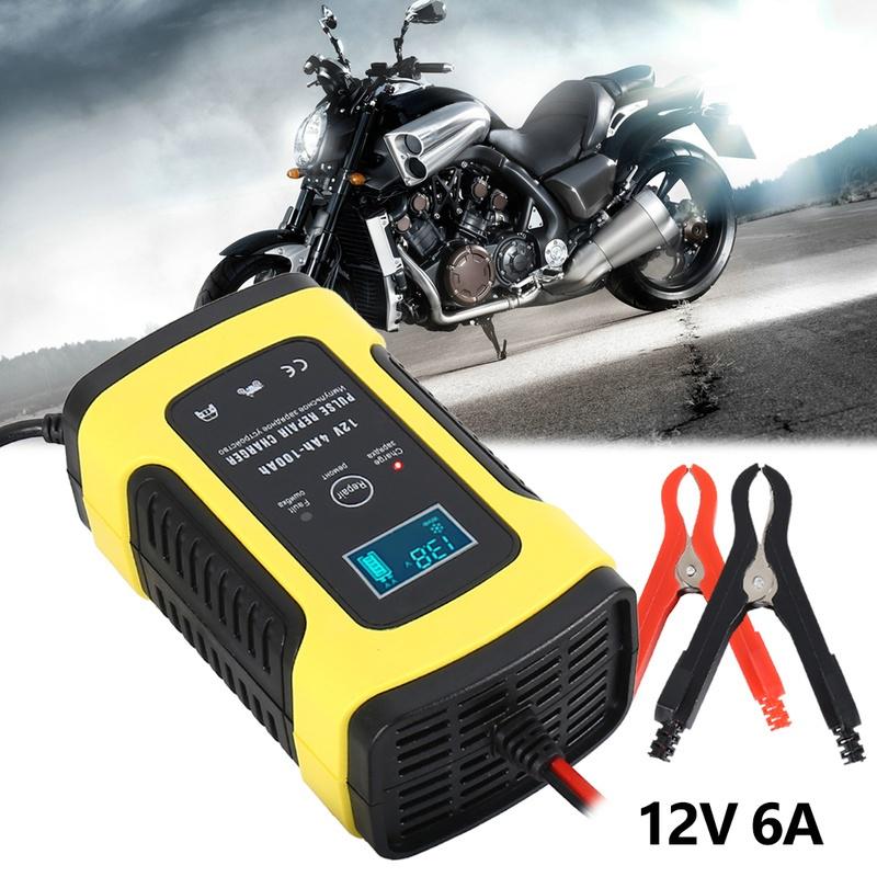 Buy 12V 5A Portable Electric Car Emergency Charger Intelligent Pulse Repair with LCD Lead Acid