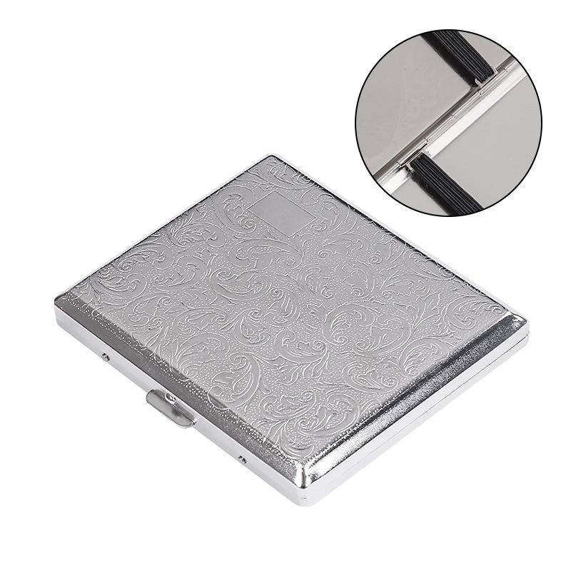 Stylish 18-Capacity Crushproof Metal Cigarette Case for Men