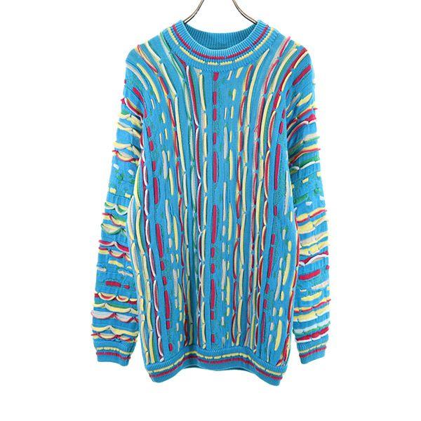 COOGI 90s Old 3D Overall handle Long sleeve cotton sweater S knit Men's Used