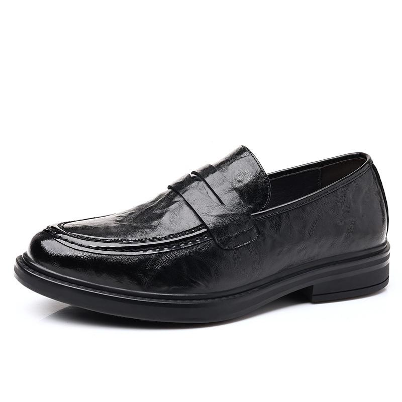 Men s casual leather shoes new versatile fashion business work shoes men s trend 38