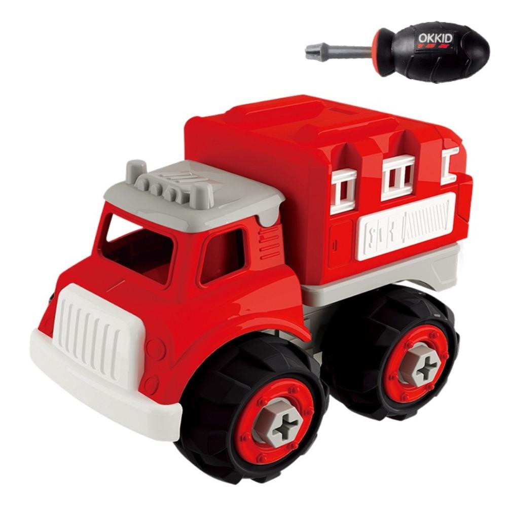 Puzzle Disassembly Assembly Car Toys Take Apart DIY Assembly Firetruck  Xmas Gifts