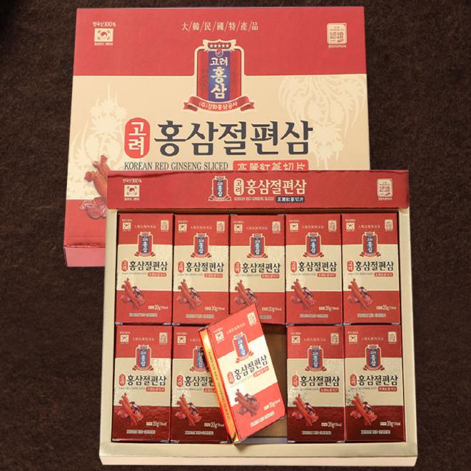 Korean red ginseng roots pieces with syrup 20 g x 10 pcs.