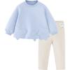 Minibala Girls' Soft Cotton Sweatshirt & Leggings Set