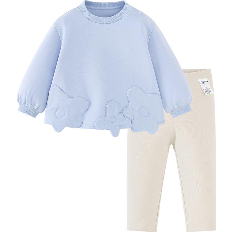 Minibala Girls Soft Cotton Sweatshirt & Leggings Set 110