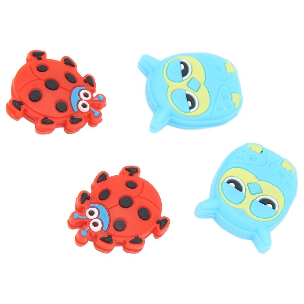 4PCS Silicone Tennis Vibration Dampener Cute Animal Shape Tennis Racket Dampener Racket Control 4PCS