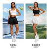 Womens Sport Skirt With Liner Mesh Pleated Tennis Yoga Running Short Fall