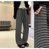 Women's 2025 Striped Terry Pants - Autumn/Winter Casual Lazy Stroll, Narrow Straight Leg, Wide Leg Trousers.