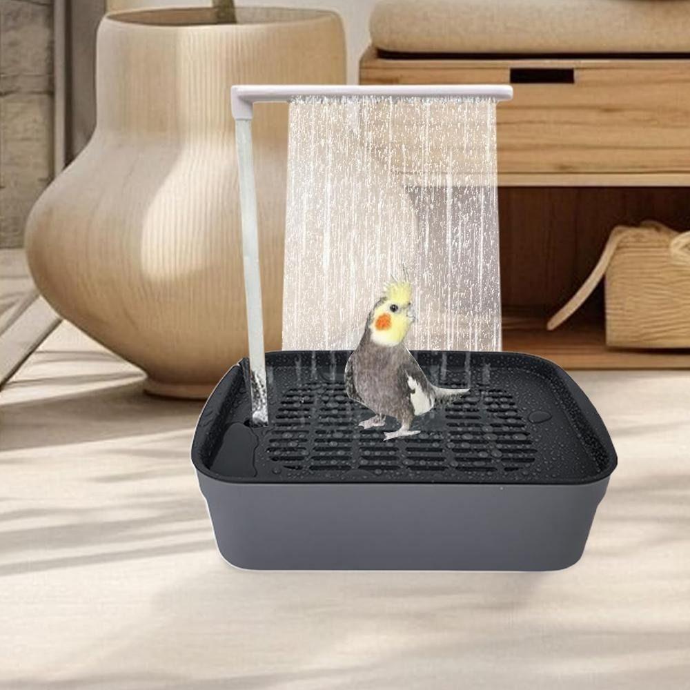 USB Parrot Bird Bath Tub Automatic Bird Bathtub Shower Fountain  Pet Supplies