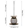 Metal Owl Bird Feeder Hanging Garden Courtyard Feeder Hummingbird Feeding Tube Wild Bird Feeding Station Outdoor Decor