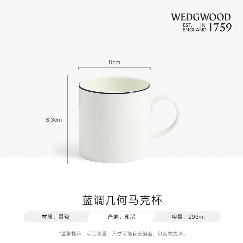 Wedgwood Blue Geometric Mug