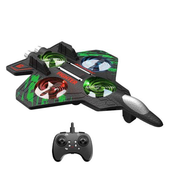 Remote Control Airplane Toy 360 Degrees Stunt Spin LED Lights Drop-Resistant Remote Control Fighter Jet Kids Adults Beginner RC Aircraft Model Toy