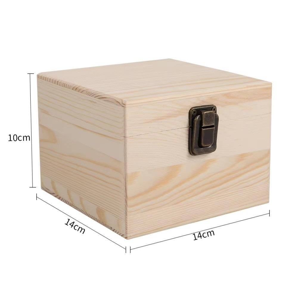 Wooden Storage Box Clamshell Dried Flower Box Retro Jewelry Gift Box  For Home Decor